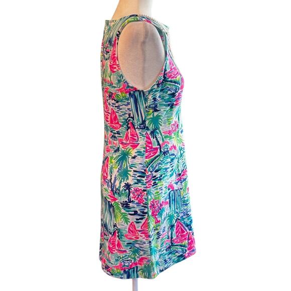 LILY PULITZER Pink Sailboat Print Shift Dress Size Small - Picture 3 of 8